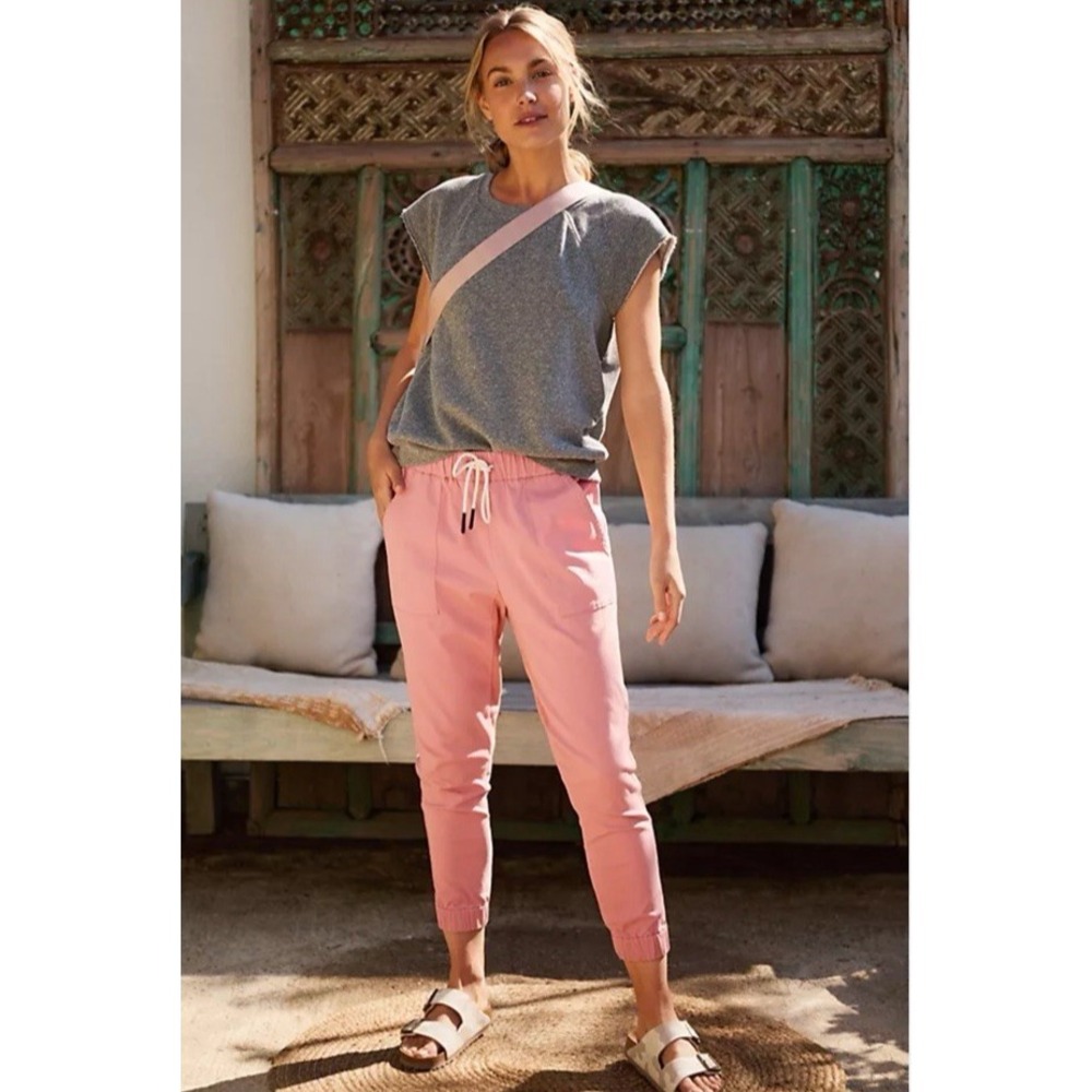 Varley Womens Corinth Joggers in Dusty Pink Sz XS Drawstring More Like‎ Sz M